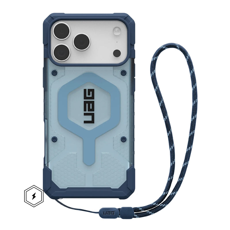 UAG Pathfinder Clear MagSafe Case For iPhone 17 Pro Max - Blue Lanyard