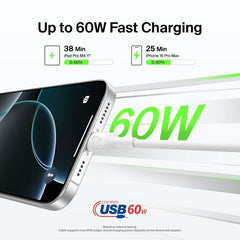 Belkin BoostCharge 60W USB-C to USB-C Cable (1M) - White