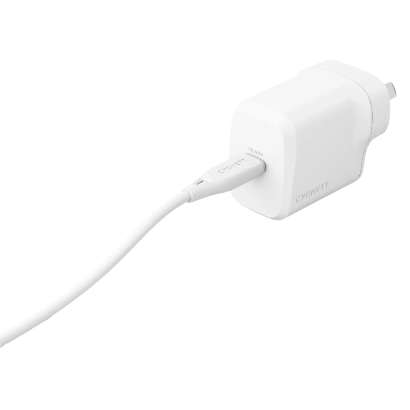 Cygnett PowerPlus 20W USB-C PD Fast Wall Charger - White