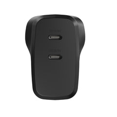 Cygnett PowerPlus 60W Dual Port USB-C PD Fast Wall Charger - Black