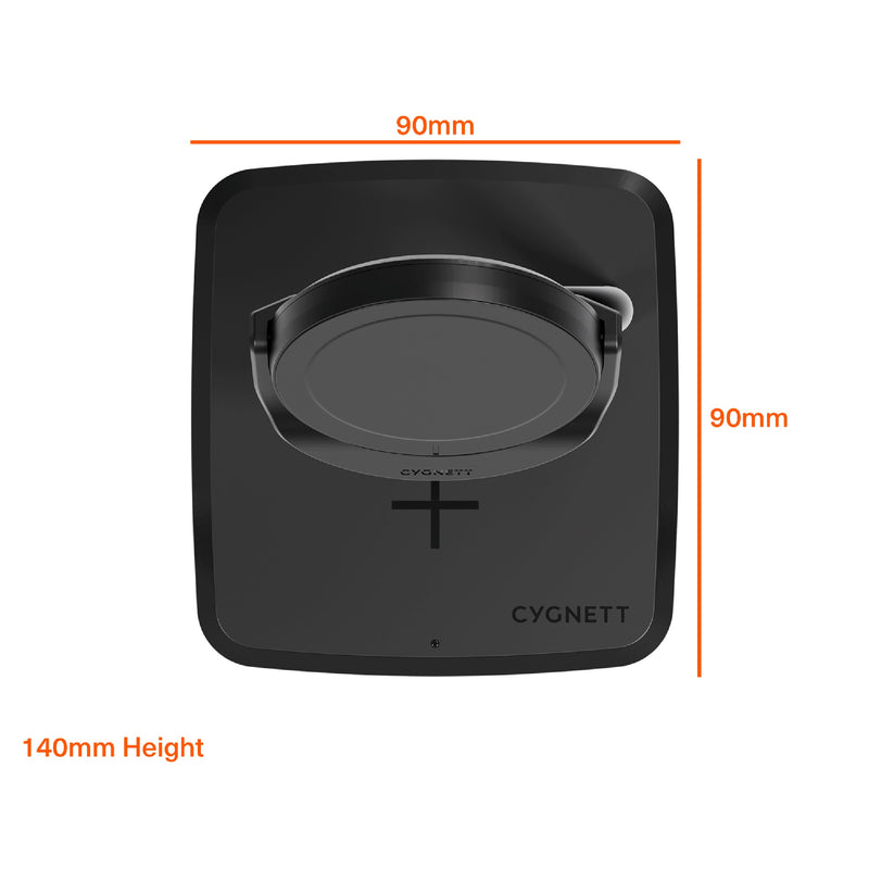 Cygnett ChargeBase Qi2 2-in-1 Magnetic 15W Wireless Charger - Black