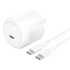 Belkin BoostCharge Compact 45W USB-C w/ Cable 60W Wall Charger - White