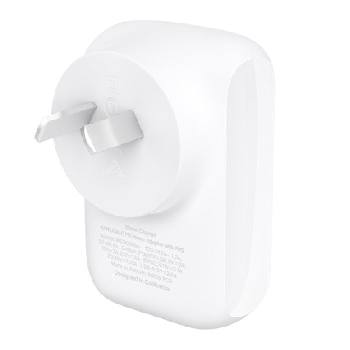 Belkin BoostCharge USB-C PD 3.0 PPS Wall Charger 42W - White