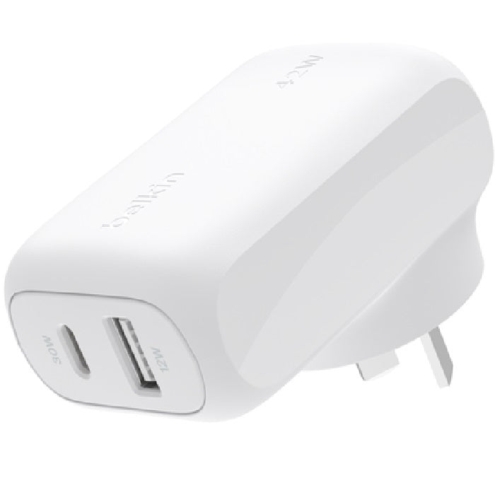 Belkin BoostCharge USB-C PD 3.0 PPS Wall Charger 42W - White