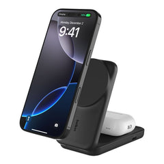 Belkin UltraCharge 2-in-1 Foldable Qi2 25W Magnetic Charger - Black