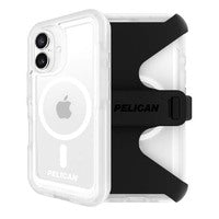 Pelican Voyager MagSafe Case w/ Holster For iPhone 16 - Clear