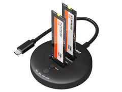 mbeat H3 USB 3.2 Gen2x2 20gbps Dual M.2 NVMe SSD Dock - Black