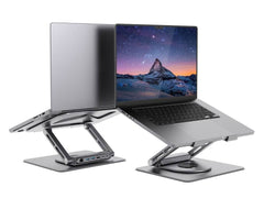mbeat Stage S12 Rotating Laptop Stand with USB-C Dock - Space Grey