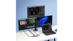 mbeat Elite X14 Triple 4K Display Multi-Port USB-C Hub - Grey