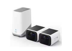 eufy Security SoloCam S220 2-Camera Kit with HomeBase 3 - White