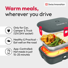 Heatsbox Drive Portable Smart Heated Lunchbox - Grey