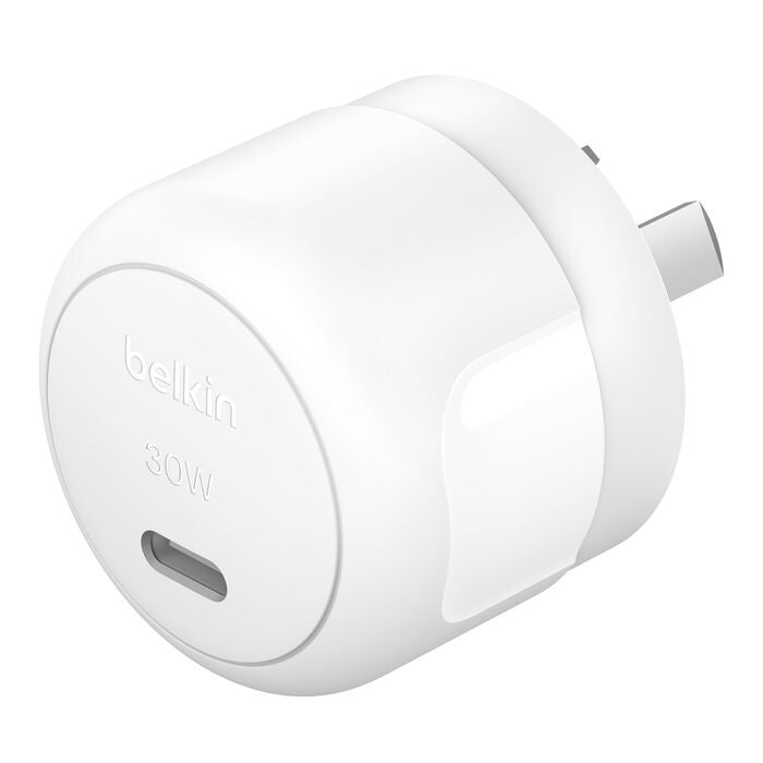 Belkin BoostCharge 30W PD 3.1 Wall Charger + USB-C to C Cable - White
