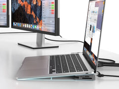 mbeat D12 Multi-Port Dual HDMI 4K/60Hz 100W USB-C PD Dock - Grey