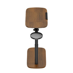 Brateck Height Adjustable Mobile Side Table Sit-Stand Desk – Walnut