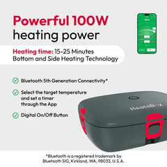 Heatsbox Drive Portable Smart Heated Lunchbox - Grey