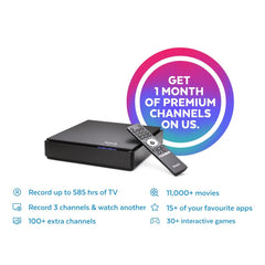 Fetch Mighty 4 4K UHD PVR TV Streaming Set Top Box - Black