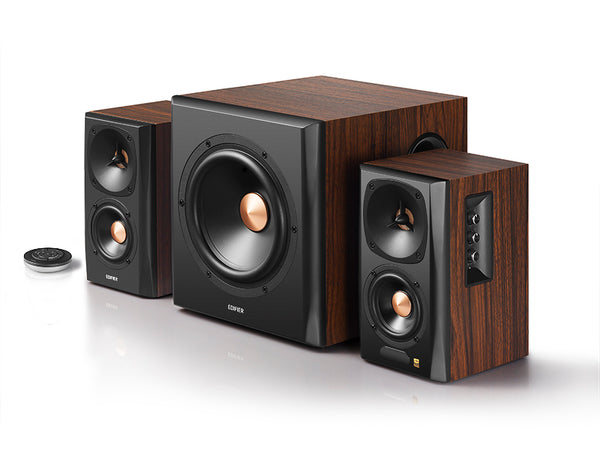 Edifier S360DB Bluetooth 5.1 Speakers w/ 8" Wireless Subwoofer - Brown