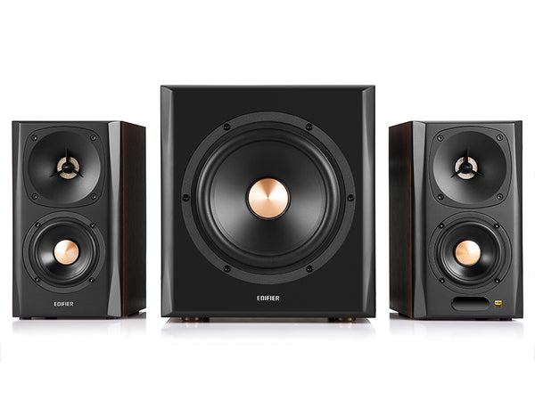 Edifier S360DB Bluetooth 5.1 Speakers w/ 8" Wireless Subwoofer - Brown