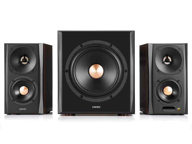 Edifier S360DB Bluetooth 5.1 Speakers w/ 8" Wireless Subwoofer - Brown