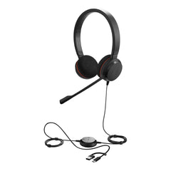 Jabra Evolve 20 SE, USB C/A, MS Stereo Headset - Black