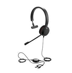 Jabra Evolve 20 SE, USB C/A, UC Mono Headset - Black