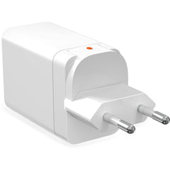 STM 65W Travel GaN Charger 3-Port (AU, EU, US, UK) USB-C/A - White