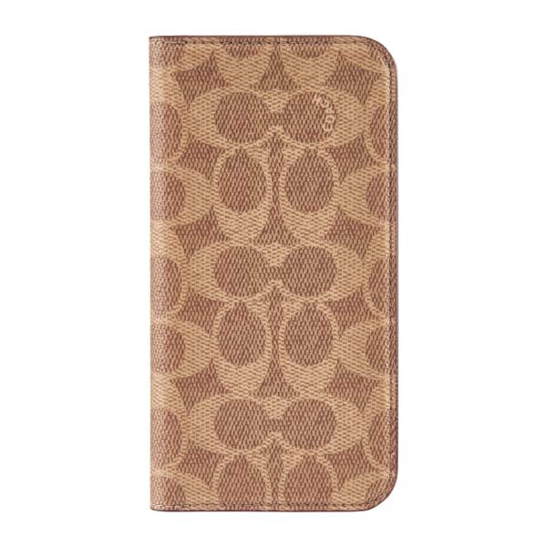 Coach Folio Case For iPhone 16 Pro Max - Signature Tan