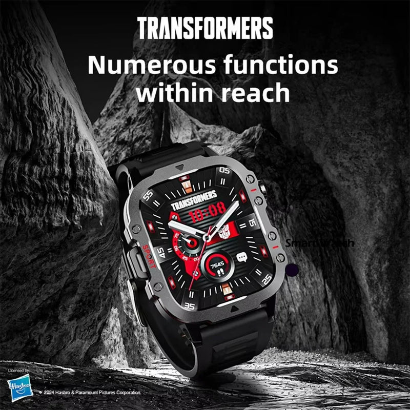 Transformers TF-H01 Smart Watch 1.96" HD Display IP68 Waterproof - Grey