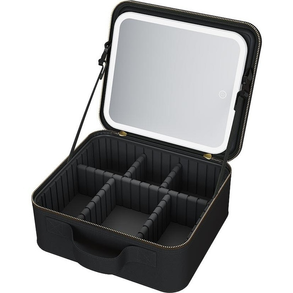 Wellcare Cosmetic Bag w/ 7x Mirror & LED Light - Black