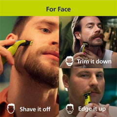 Philips OneBlade 360 Face Trimmer and Shaver QP2734/30 - Lime Green