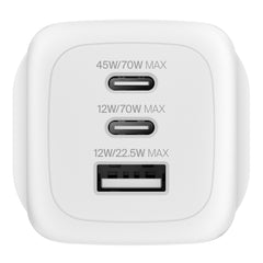 Belkin BoostCharge Pro 3-Port GaN Wall Charger 70W - White