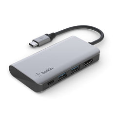 Belkin Connect USB-C 4-in-1 Multiport Adapter - Space Grey