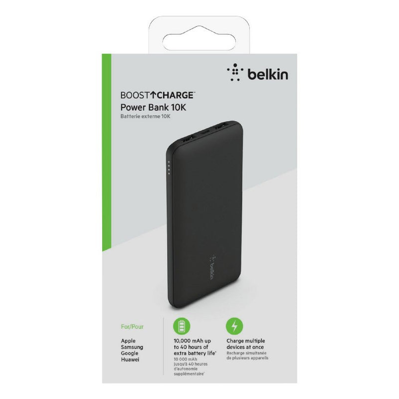 Belkin Boost Up Charge 10,000 mAh 3-Port Power Bank - Black