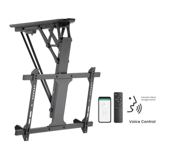 Brateck Smart Flip Down TV Ceiling Mount Support 32"-70" TVs - Black