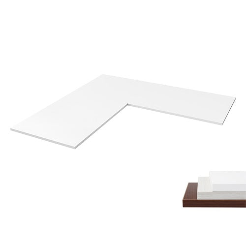 Brateck L-Shape 90° Particle Board Desk Board - White