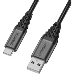 OtterBox Premium USB-C To USB-A Cable (1M) - Dark Ash Black