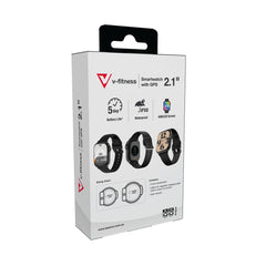 V-Fitness GPS Smart Watch with 2.1 Inch AMOLED Display - Black