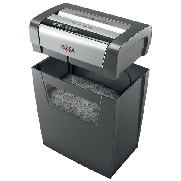 Rexel Momentum Shredder Cross X410 - Black/Grey