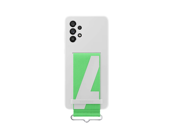 Samsung Silicone Cover With Strap For Samsung Galaxy A73 5G - White