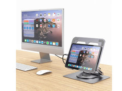 mbeat Stage S12 Rotating Laptop Stand with USB-C Dock - Space Grey