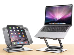 mbeat Stage S12 Rotating Laptop Stand with USB-C Dock - Space Grey