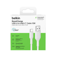 Belkin BoostCharge USB-C to USB-A Cable 2M – White