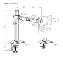 Brateck Amethyst Articulating Gaming Monitor Arm 17