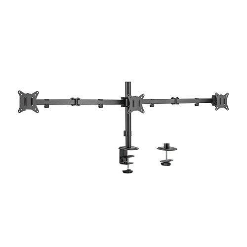 Brateck Steel-Articulating Triple-Monitor Mount 17"-27" Black
