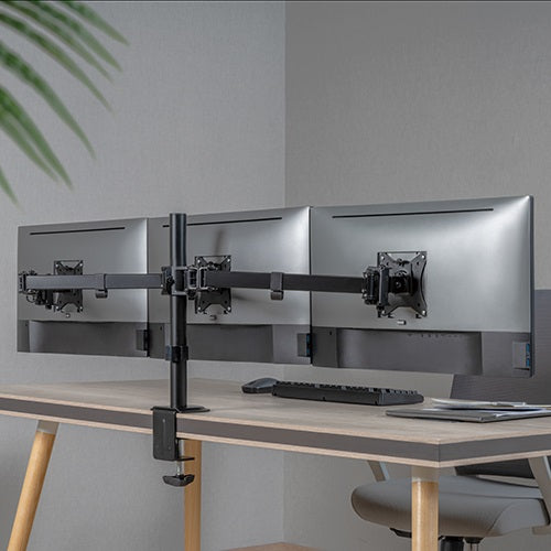 Brateck Steel-Articulating Triple-Monitor Mount 17"-27" Black