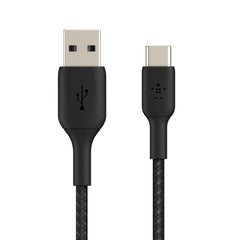 Belkin BOOST CHARGE Braided USB-C to USB-A Cable (15cm) - Black