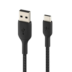 Belkin BOOST CHARGE Braided USB-C to USB-A Cable (15cm) - Black