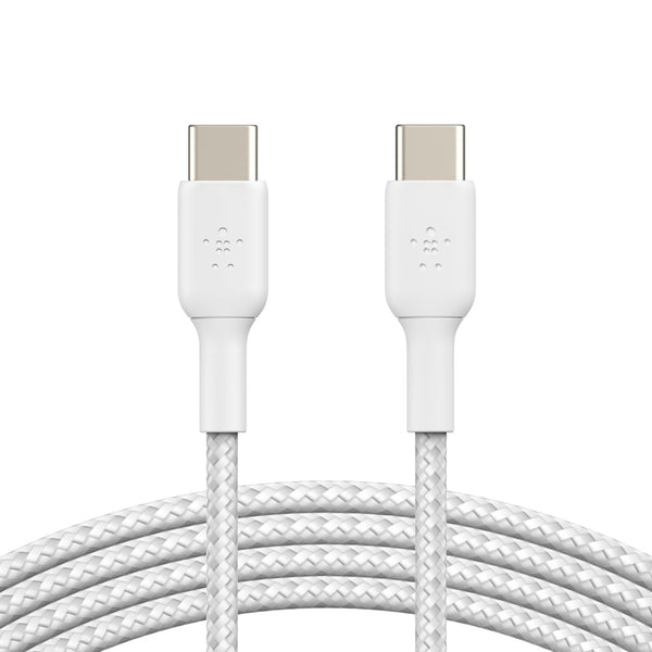 Belkin BOOST CHARGE Braided USB-C to USB-C Cable (1m) - White