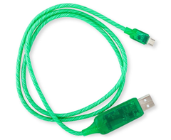 LITO Astrotek LED Light Up Visible Flowing Data Cable1m - Green
