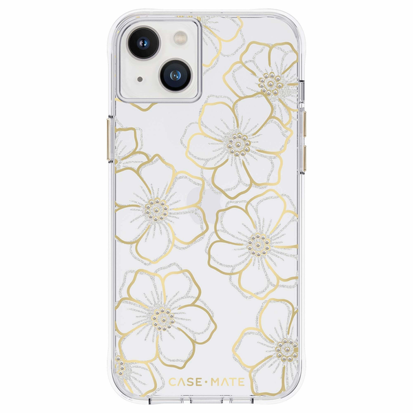 Case-Mate Floral Gems Case For Apple iPhone 14 Plus - Gold